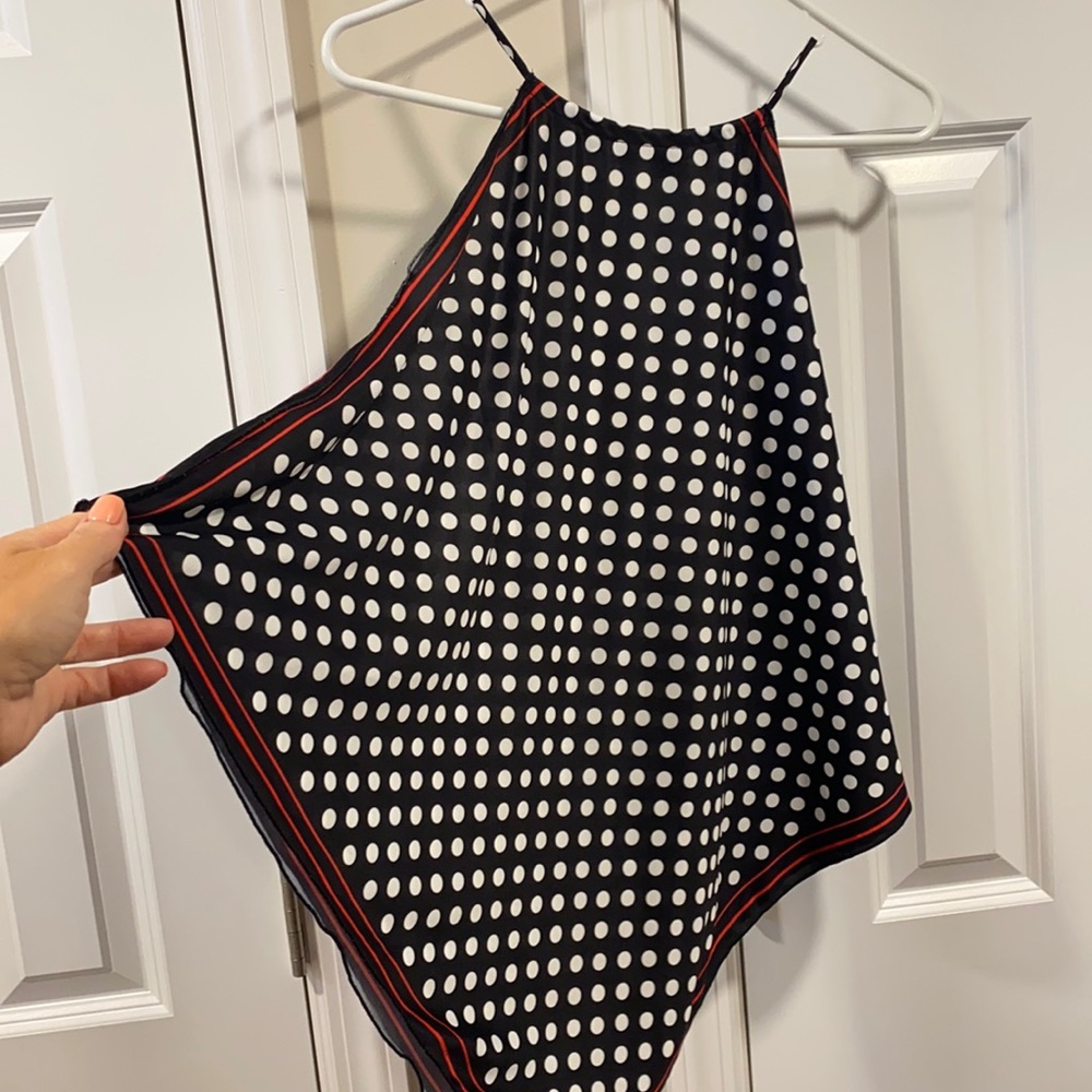 Zara sleeveless scarf-style blouse